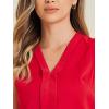 imageAllegra K Womens Work Sleeveless Blouse Business Casual V Neck Tank TopsRed