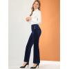 imageAllegra K Womens Velvet Pants Botton Decor High Waist Wide Flare Leg PantsDark Purple