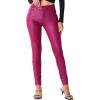 imageAllegra K Faux Leather Pants for Womens High Waist Stretch Slim Fit Motorcycle Legging PantsHot Pink