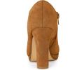 imageAllegra K Womens Platform Round Toe Chunky Heels Ankle BootiesBrown