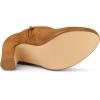 imageAllegra K Womens Platform Round Toe Chunky Heels Ankle BootiesBrown