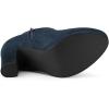 imageAllegra K Womens Platform Round Toe Chunky Heels Ankle BootiesNavy Blue