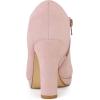 imageAllegra K Womens Platform Round Toe Chunky Heels Ankle BootiesPink
