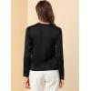 imageAllegra K Womens Satin Work Office Blouse Tie Neck Business Casual TopBlack