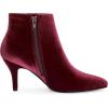 imageAllegra K Womens Velvet Pointy Toe Stiletto Heels Ankle BootsBurgundy