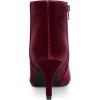 imageAllegra K Womens Velvet Pointy Toe Stiletto Heels Ankle BootsBurgundy