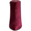imageAllegra K Womens Velvet Pointy Toe Stiletto Heels Ankle BootsBurgundy