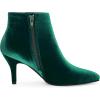 imageAllegra K Womens Velvet Pointy Toe Stiletto Heels Ankle BootsGreen