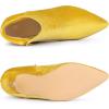 imageAllegra K Womens Velvet Pointy Toe Stiletto Heels Ankle BootsYellow