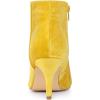 imageAllegra K Womens Velvet Pointy Toe Stiletto Heels Ankle BootsYellow