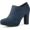 imageAllegra K Womens Platform Round Toe Chunky Heels Ankle BootiesNavy Blue