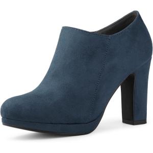 imageAllegra K Womens Platform Round Toe Chunky Heels Ankle BootiesNavy Blue