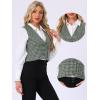 imageAllegra K Plaid Vest for Womens Single Breasted Sleeveless Racerback Vintage WaistcoatDark Green