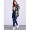imageAllegra K Womens Plaid Shirt Long Sleeve Button Down Flannel Shirts Western Casual Work TopsGreen