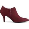imageAllegra K Womens Pointed Toe Bow Decor Stiletto Heel Ankle BootsBurgundy