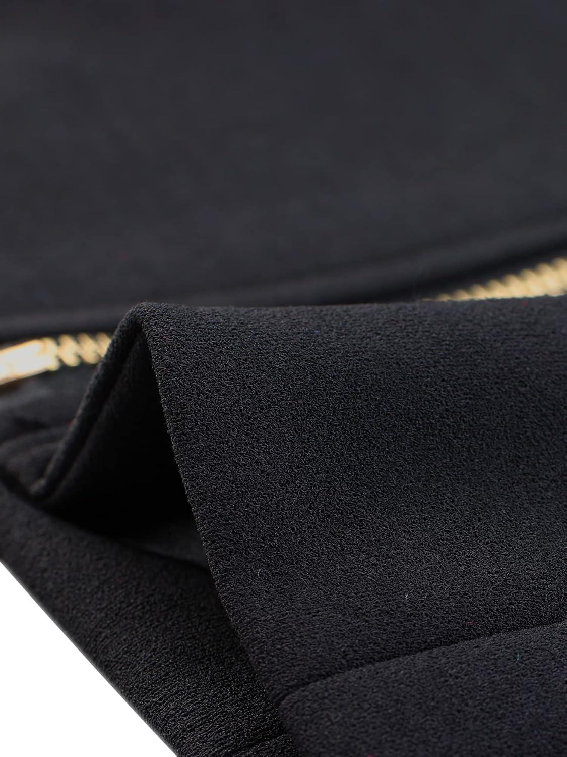 imageAllegra K Vintage Jacket for Womens Steampunk Button Decor Casual Zip Up Crop JacketBlack