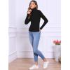 imageAllegra K Sweaters for Women Mock Turtleneck Long Sleeve Fitted Tee Casual Pullover Tops Fashion Clothes 2025 Fall OutfitsBlack