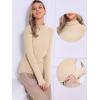 imageAllegra K Sweaters for Women Mock Turtleneck Long Sleeve Fitted Tee Casual Pullover Tops Fashion Clothes 2025 Fall OutfitsKhaki
