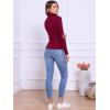 imageAllegra K Sweaters for Women Mock Turtleneck Long Sleeve Fitted Tee Casual Pullover Tops Fashion Clothes 2025 Fall OutfitsWine Red