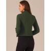 imageAllegra K Vintage Jacket for Womens Steampunk Button Decor Casual Zip Up Crop JacketArmy Green