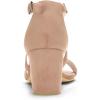 imageAllegra K Womens Crisscross Ankle Strap Block Heel SandalsNude
