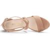 imageAllegra K Womens Crisscross Ankle Strap Block Heel SandalsNude