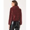 imageAllegra K Womens Faux Fur Fluffy Coat Collar 2025 Warm Winter Cropped JacketBurgundy