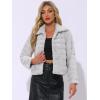 imageAllegra K Womens Faux Fur Fluffy Coat Collar 2025 Warm Winter Cropped JacketLight Gray