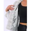 imageAllegra K Womens Faux Fur Fluffy Coat Collar 2025 Warm Winter Cropped JacketLight Gray