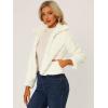 imageAllegra K Womens Faux Fur Fluffy Coat Collar 2025 Warm Winter Cropped JacketWhite