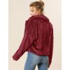 imageAllegra K Womens Winter Wedding Faux Fur Bolero Jacket Loose Formal Faux Fur CoatBurgundy