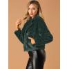 imageAllegra K Womens Winter Wedding Faux Fur Bolero Jacket Loose Formal Faux Fur CoatDark Green