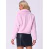 imageAllegra K Womens Winter Wedding Faux Fur Bolero Jacket Loose Formal Faux Fur CoatLight Pink