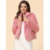 imageAllegra K Womens Winter Wedding Faux Fur Bolero Jacket Loose Formal Faux Fur CoatPink