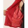 imageAllegra K Womens Winter Wedding Faux Fur Bolero Jacket Loose Formal Faux Fur CoatRed