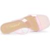 imageAllegra K Womens Colorful Straps Clear Heels Chunky Heel Clear SandalsPink