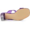 imageAllegra K Womens Colorful Straps Clear Heels Chunky Heel Clear SandalsPurple