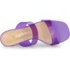 imageAllegra K Womens Colorful Straps Clear Heels Chunky Heel Clear SandalsPurple