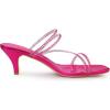 imageAllegra K Womens Rhinestone Strappy Kitten Heel Slide Heels SandalsHot Pink