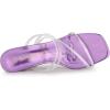 imageAllegra K Womens Rhinestone Strappy Kitten Heel Slide Heels SandalsPurple