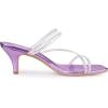 imageAllegra K Womens Rhinestone Strappy Kitten Heel Slide Heels SandalsPurple