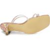 imageAllegra K Womens Rhinestone Strappy Kitten Heel Slide Heels SandalsRose Gold