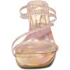 imageAllegra K Womens Rhinestone Strappy Kitten Heel Slide Heels SandalsRose Gold