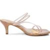 imageAllegra K Womens Rhinestone Strappy Kitten Heel Slide Heels SandalsRose Gold