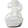 imageAllegra K Womens Rhinestone Strappy Kitten Heel Slide Heels SandalsSilver