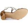 imageAllegra K Womens Strappy Crisscross Strap Opened Toe Block Heels SandalsBrown