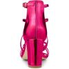 imageAllegra K Womens Strappy Crisscross Strap Opened Toe Block Heels SandalsHot Pink