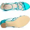 imageAllegra K Womens Strappy Crisscross Strap Opened Toe Block Heels SandalsLake Blue