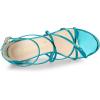 imageAllegra K Womens Strappy Crisscross Strap Opened Toe Block Heels SandalsLake Blue