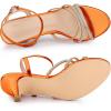 imageAllegra K Womens Ankle Strap Rhinestone Kitten Heel SandalsOrange